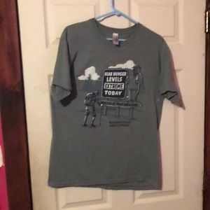 Waynesville NC Bear Hunger Levels Funny Gray Graphic T-Shirt Mens Large L